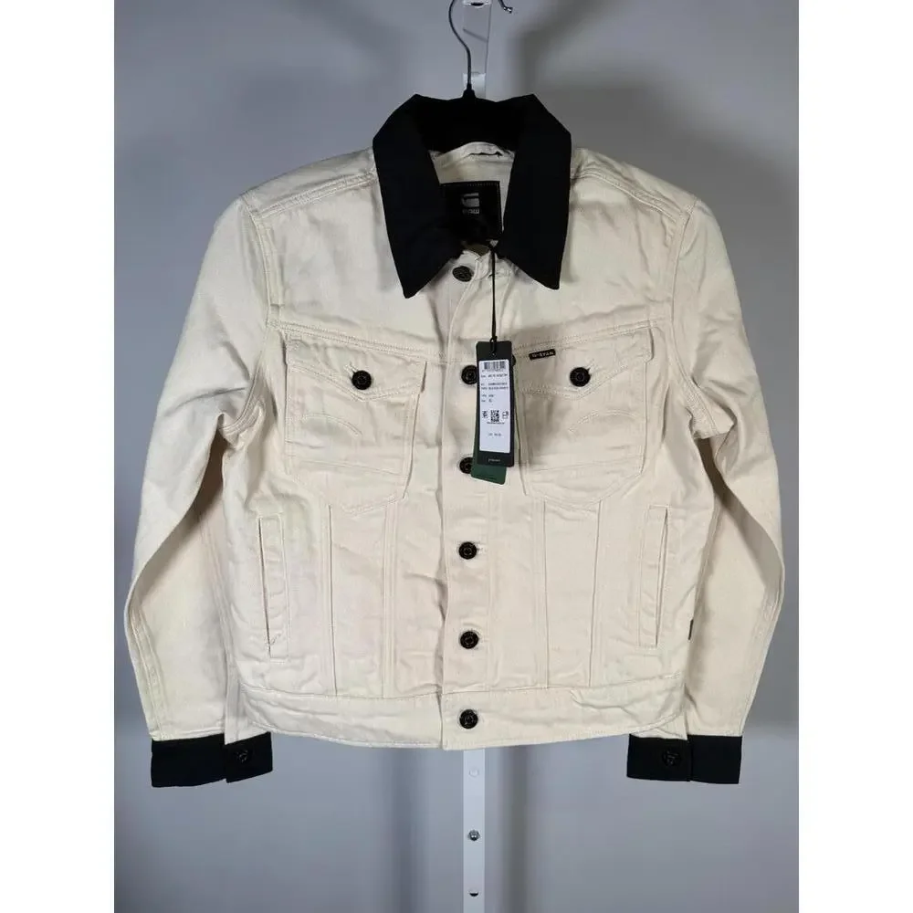 NWT G-Star RAW Arc 3D Denim Jacket Women’s Ecru Raw Denim Size XS - Picture 7 of 11